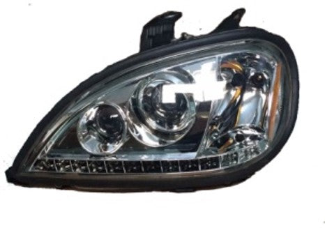 Projector Chrome Headlamp Led Fit To Freightliner Columbia Right