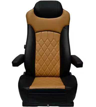 High Back Quality Faux Leather Heavy Truck Seat Tan