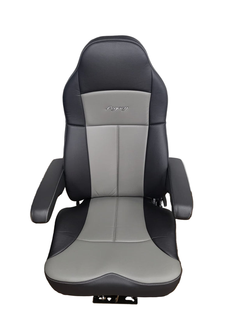 Legacy Air-ride Seat | DuraLeather with D2 Technology - Black and Gray