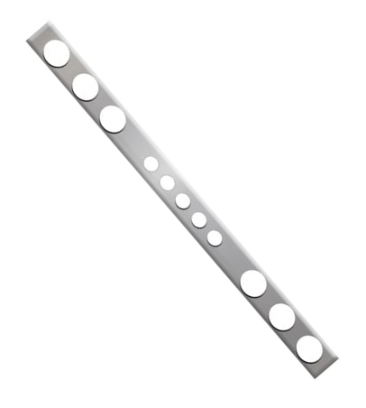 Rear Bar w/ 6 - 4" and 5 - 2" Round Holes